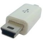 Разъём MUSB-M/W / штекер mini USB, белый