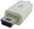 Разъём MUSB-M/W / штекер mini USB, белый