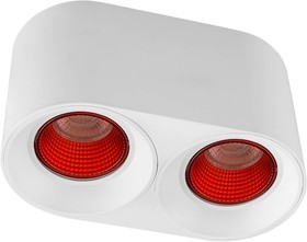 Denkirs DK3096-WH+RD Светильник накладной IP 20, 10 Вт, GU5.3, LED, белый/красный, пластик