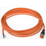 11364 RKT 4-3-06/5 M, Female 3 way M12 to Unterminated Sensor Actuator Cable, 5m