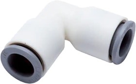 6302 06 08WP2, 6302 Series Elbow Tube-toTube Adaptor, Push In 4 mm to Push In 6 mm, Tube-to-Tube Connection Style
