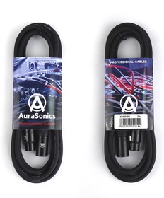 AuraSonics XMXF-3B кабель микрофонный XLR(F)-XLR(M) 3м, черный