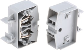 Фото 1/2 Miniature terminal block, spring-clamp connection, 0.08-2.5 mm², 1 pole, 24 A, 8 kV, gray, 264-721