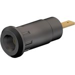 2 mm socket, flat plug connection, mounting Ø 8.3 mm, CAT III, black, 65.9099-21