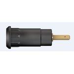 2 mm socket, flat plug connection, mounting Ø 8.3 mm, CAT III, black, 65.9099-21