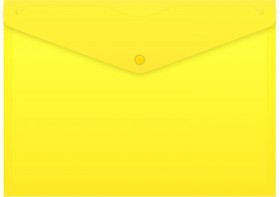 Фото 1/3 Конверт на кнопке Бюрократ -PK803ANYEL A4 непрозрачный пластик 0.18мм желтый