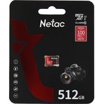 NT02P500PRO-512G-S, MicroSDXC 512GB V30/A1/C10 Netac P500 Extreme Pro