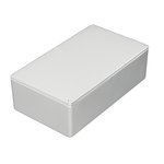 White Die Cast Aluminium Enclosure, IP54, White Lid, 112 x 62 x 30.5mm