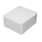 White Die Cast Aluminium Enclosure, IP54, White Lid, 121 x 95 x 61mm