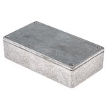 Silver Die Cast Aluminium Enclosure, IP54, Silver Lid, 112 x 62 x 30.5mm