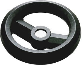 Фото 1/3 Black Glass-Fibre Reinforced Technopolymer Hand Wheel, 200mm diameter