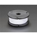 2984, Adafruit Accessories Solid-Core Wire Spool - 25ft - 22AWG - White