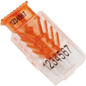 Фото 1/3 Пломбы стиропластовые номерные, "Гарпун", самофиксирующиеся, комплект 100 шт. (проволока 600811, 600280), 602474