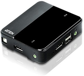 Фото 1/5 Квм переключатель ATEN 2-Port USB DisplayPort/Audio KVM Switch (4K Supported and Cables included)