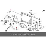19511PH7003, Хомут металлический HONDA: ACCORD 1990 - 2014, CIVIC 1990 - 2014 ...