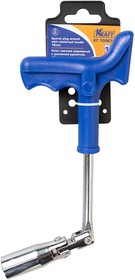 Фото 1/5 Ключ свечной усиленный с пластиковой рукояткой, 16 мм Master KRAFT KT700670