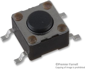Фото 1/2 FSM2JSMATR, Switch Tactile OFF (ON) SPST Round Button Gull Wing 0.05A 24VDC 1.57N SMD T/R