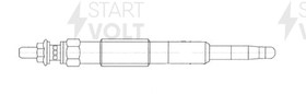 GLSP097, Свеча накаливания для а/м Renault Kangoo (97-) 1.9d (GLSP 097)