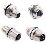854-004-203RLS4, Circular Connector, 4 Contacts, Cable Mount, M8 Connector ...