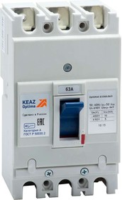 Фото 1/2 Выключатель автоматический 3п 63А OptiMat E100L063 УХЛ3 КЭАЗ 100006