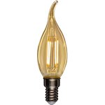 604-117, Лампа филаментная Свеча на ветру CN37 9,5Вт 950Лм 2400K E14 золотистая колба