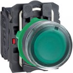 XB5AW33M5, Switch: push-button; 22mm; Stabl.pos: 1; NC + NO; green; LED; 230V