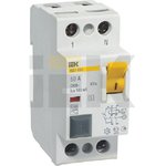 Выключатель дифференциального тока (УЗО) 2п 63А 100мА тип ACS ВД1-63S IEK ...