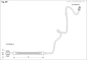 ft1354, Шланг тормозной VOLKSWAGEN New Beetle (9C) 2.0 1.9 TDI 01.98-