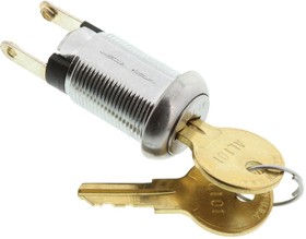 Фото 1/3 2SWK132AL101, Keylock Switches SPST OFF-ON POS 1&2 KEYLOCK SWITCH