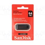 SDCZ62-064G-G35, Флеш накопитель 64GB SanDisk CZ62 Cruzer Snap, USB 2.0, Black