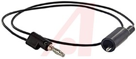 Фото 1/2 BU-2030-A-24-0, Test Leads Black Insulated Alligator Clip to Stackable Banana Plug, 24" 20G PVC