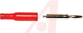 Фото 1/3 BU-P5170-2, Red Male Banana Plug, 4 mm Connector, Crimp, Solder Termination, 15A, 5000V dc, Nickel Plating