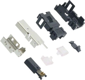 Фото 1/3 1-2201855-2, Type II Cable Mount Mini I/O Connector Plug, 8 Way, Shielded