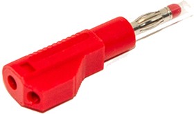 Фото 1/2 BU-32614-2, Banana Connector, Plug, Red, 20A, 1kV, Copper Beryllium