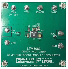 Фото 1/2 DC2859A, Power Management IC Development Tools LTM8083 DemoBoard 36Vin uModule Reg