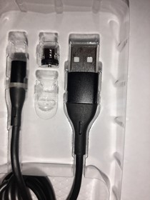 Фото 1/2 PL1151, Магнитный кабель micro USB, 1м, черный