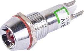 XD22-10-R-24VDC, Светодиод с держателем красный 10мм 24VDC IP65