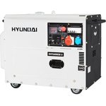 Дизельный генератор Hyundai DHY 6000SE-3, 380/220/12 В, 5.5кВт, на колёсах с АКБ