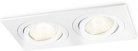 Ambrella Встраиваемый поворотный точечный светильник GU5.3 TN102626/2 WH белый GU5.3 175*95*28