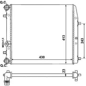 53021A, Радиатор охлаждения VW FOX 05-, POLO 01-, SEAT CORDOBA 02-09, IBIZA IV 02-09, IBIZA V 08-, TOLEDO IV 12-, SKODA FABIA 99-, ROOMSTER