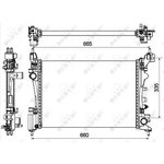 53115, Радиатор охлаждения OPEL ADAM 12-, CORSA D 09-,