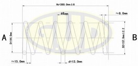 GCS015626, Пружина перед citroen xsara 1.6/1.8/1.5d/1.9d/1.9tdi 97