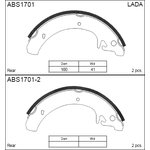 Колодки тормозные задние ВАЗ 210809 , 1701 4шт. ALLIED NIPPON ABS 1701