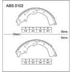 ABS0102, Колодки тормозные барабанные | зад |