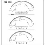 ABS0231, ABS0231_колодки барабанные!\ Nissan Serena II (C24) 2.0/2.5TDi 99-05