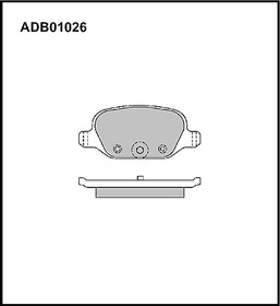 Колодки задние ВАЗ-11198 (LADA Kalina Sport) ALLIED NIPPON ADB 01026