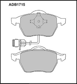 ADB1715, Колодки тормозные дисковые | перед |