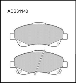 ADB31140, Колодки тормозные дисковые | перед |