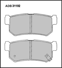 ADB31192, Колодки тормозные дисковые | зад |