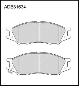 ADB31634, Колодки тормозные дисковые | перед |